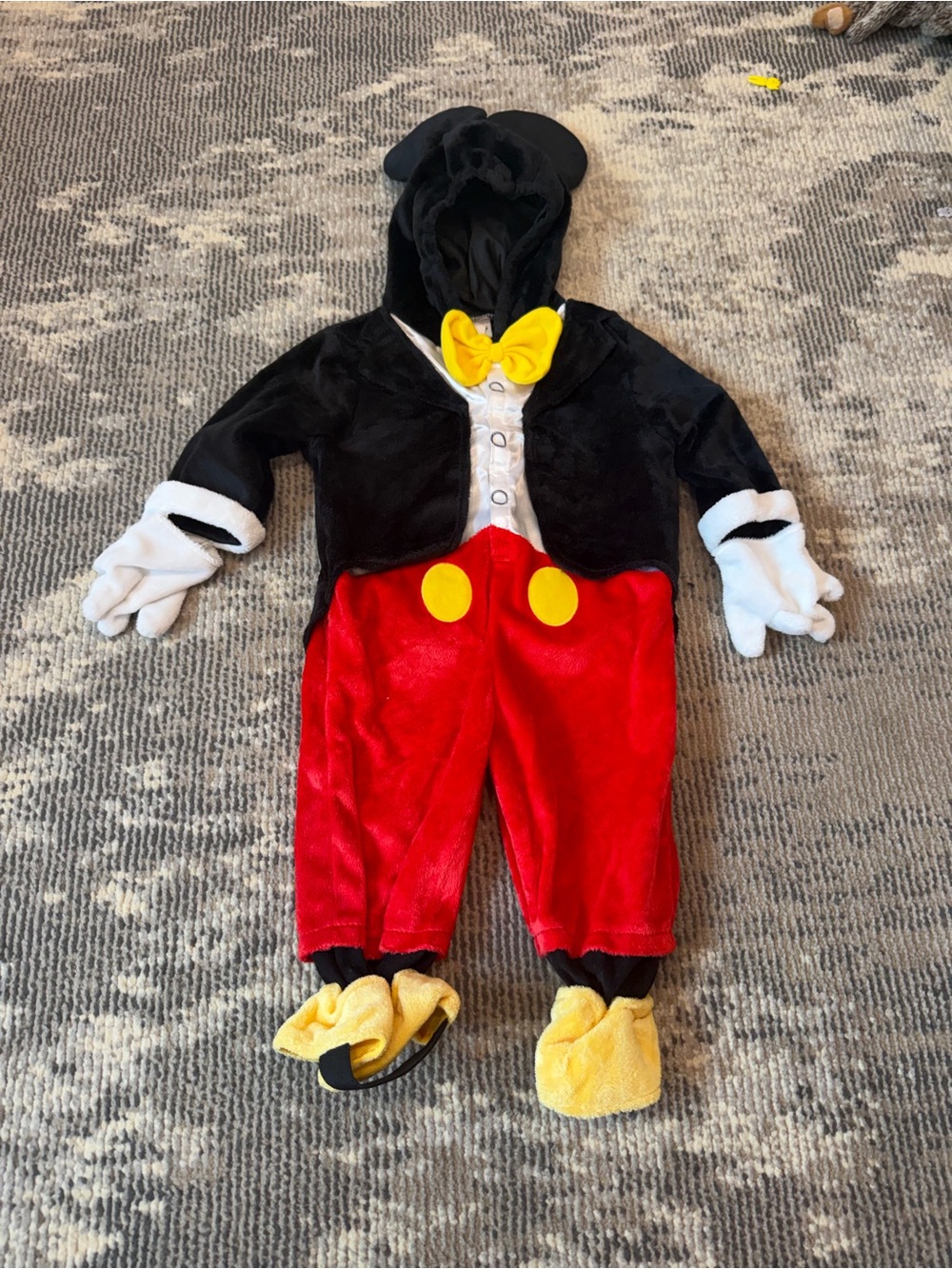 Disney Toddler Black Red and Yellow Plush Mouse Costume